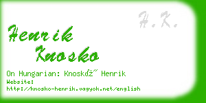 henrik knosko business card